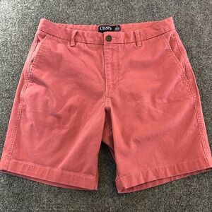 RALPH LAUREN Deck Stretch Red Chino Cotton Shorts Mens W34
